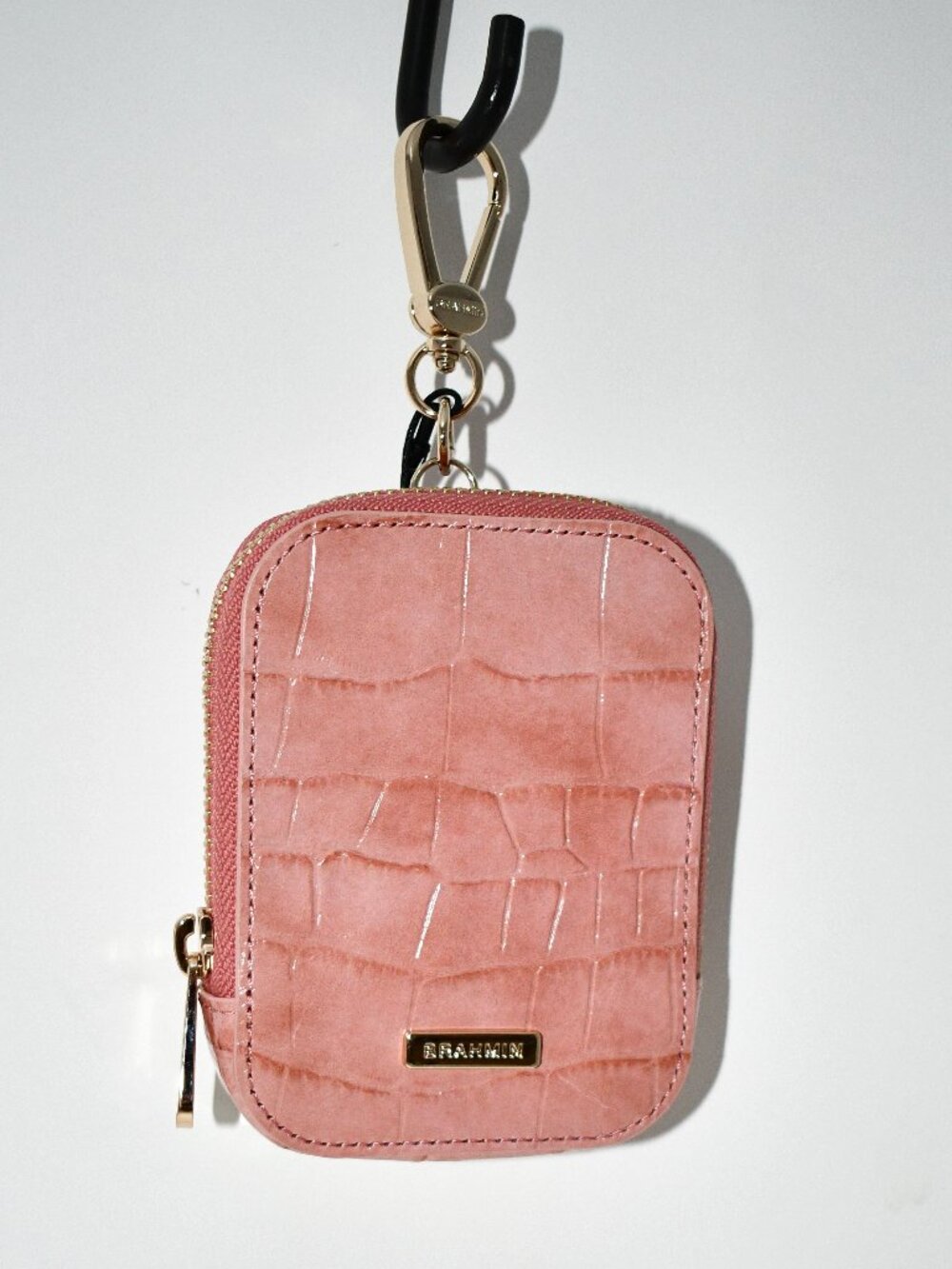 BRAHMIN Alba Collection Katelynn Zip-Around Pouch in Blush #10382663 00416 NWT